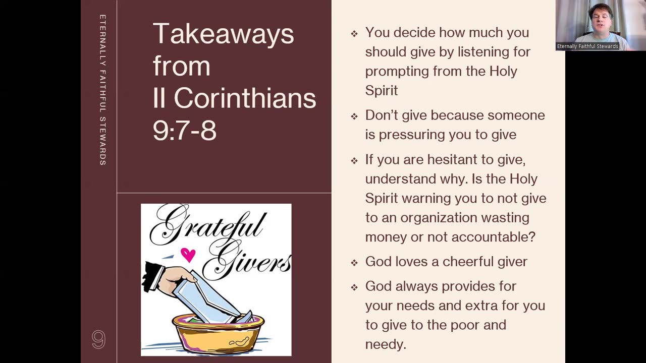 Takeaways from II Corinthians 9:7-8