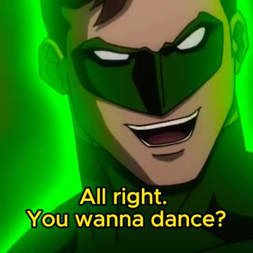 Green Lantern Saves a Lady from a ParaDemon