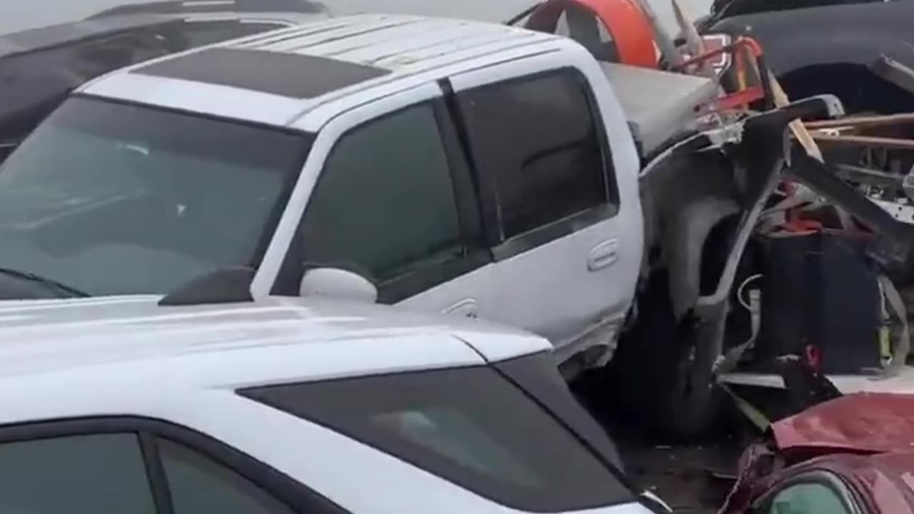 Catastrophic 25+ Vehicle Pileup with Multiple Injuries and Fatalities