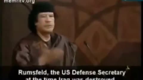 2008 Muammar Gaddafi warning speech to arrogant Middle Eastern leaders