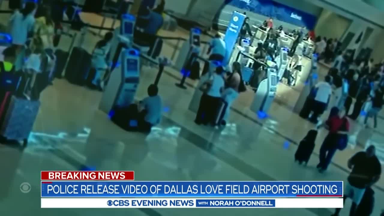 "Police release video of Dallas Love Field Airport shooting "