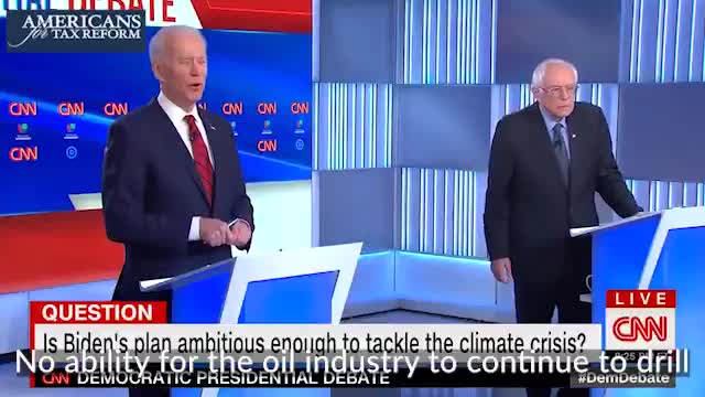 Joe Biden did say he would phase out fossil fuels