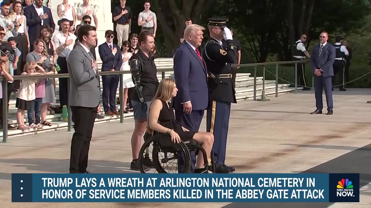 August 26 2024 - Why is Trump placing the Wreath at Arlington if he not the president