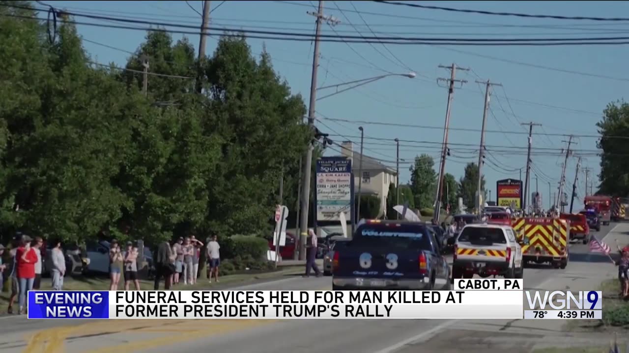 Funeral services held Friday for firefighter killed at Trump rally