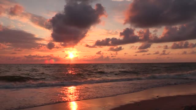 Beautiful sunset at the beach