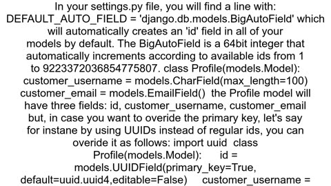 Is this the correct way of making primary keys in django