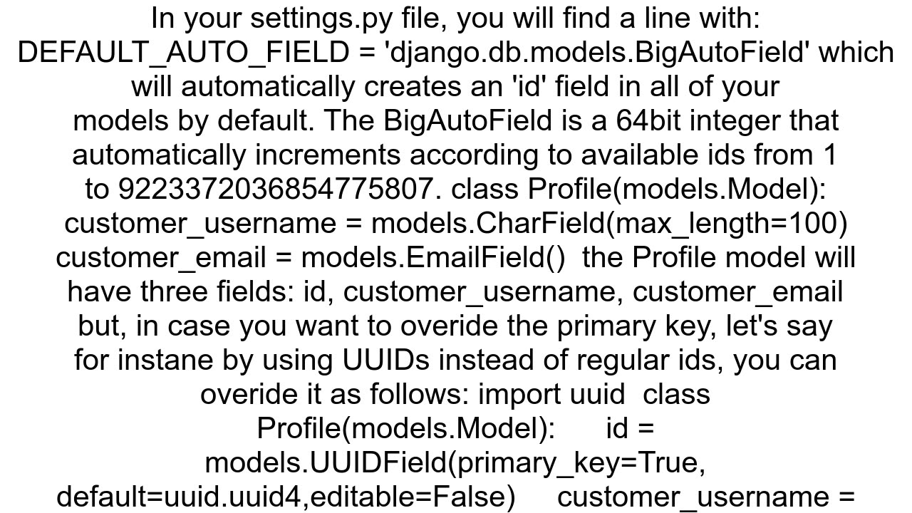 Is this the correct way of making primary keys in django