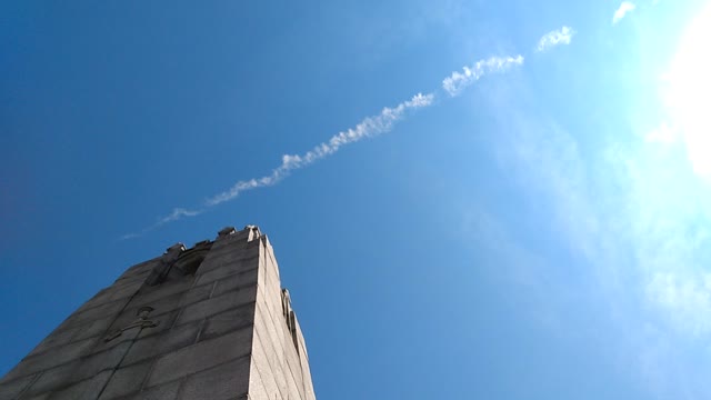 Chemtrail spotted over pro-life gathering, April 24, 2022