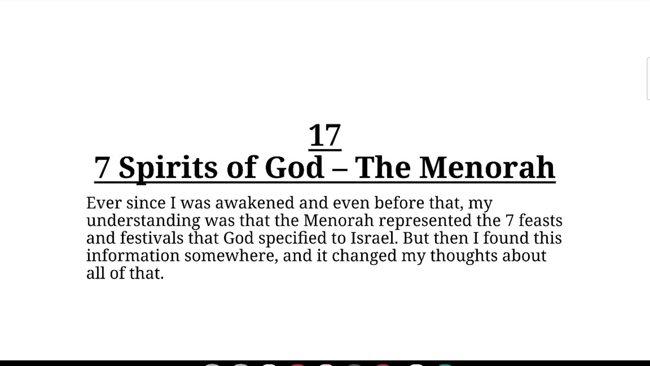 17 Seven Spirits of God - 🕎 Menorah