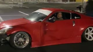 Man Holds on but Wing Doesn't During Drift