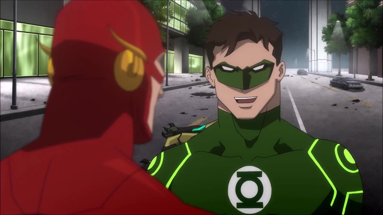 Green Lantern introduces Batman to Flash Justice League War