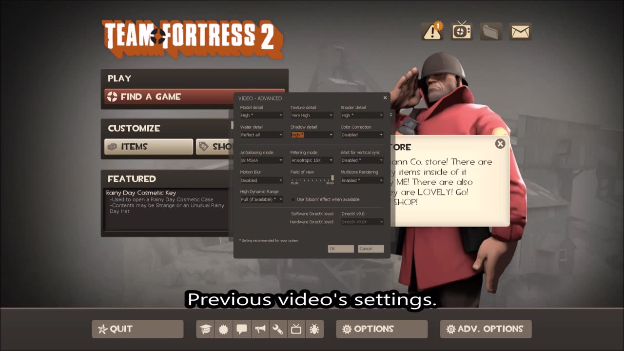 Team Fortress 2 - Minimum Settings