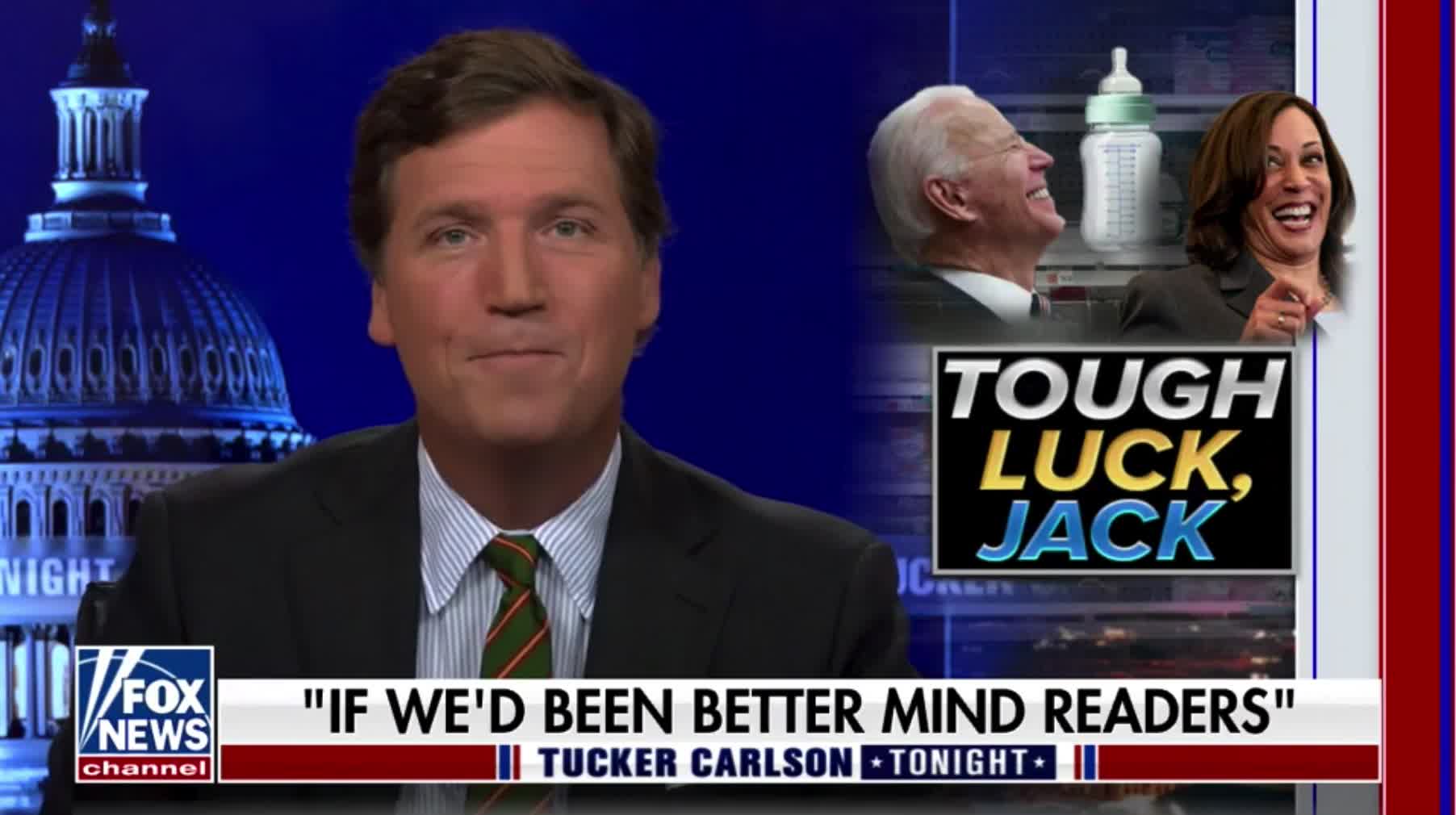 Tucker Carlson blasts the Biden admin for their ongoing reaction to the baby formula shortage