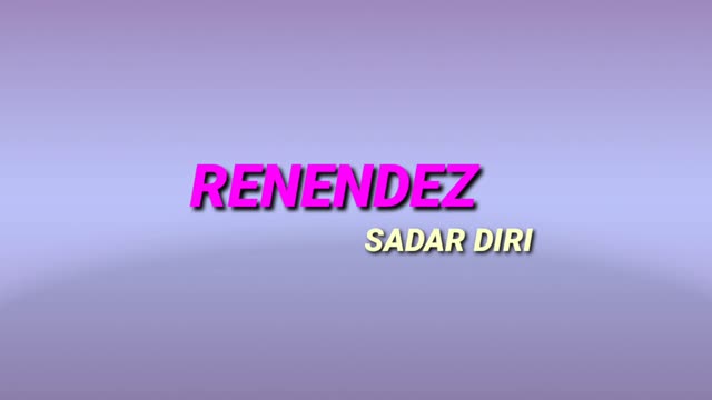 RENENDEZ - SADAR DIRI | Good Music to start the day