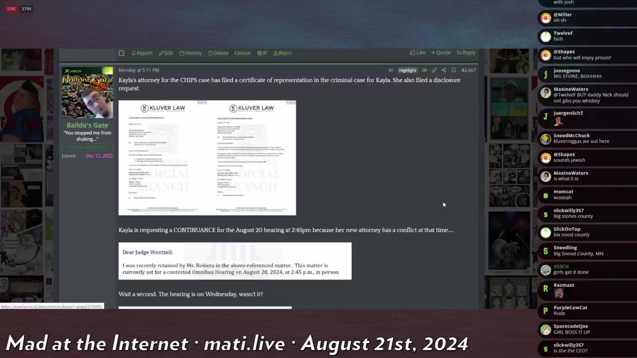 Rekieta pre-omnibus thoughts - Mad at the Internet (August 20, 2024)