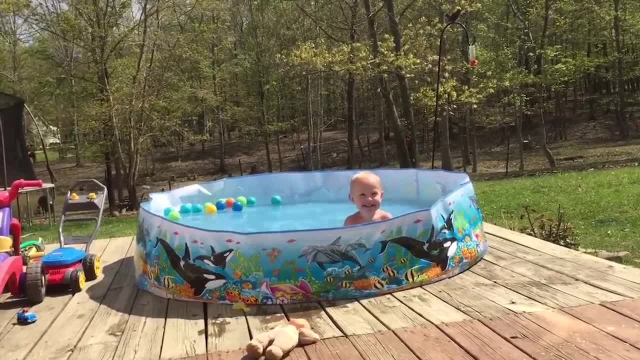 Funniest Moment Go Swimming Of Baby - Funny Baby Videos