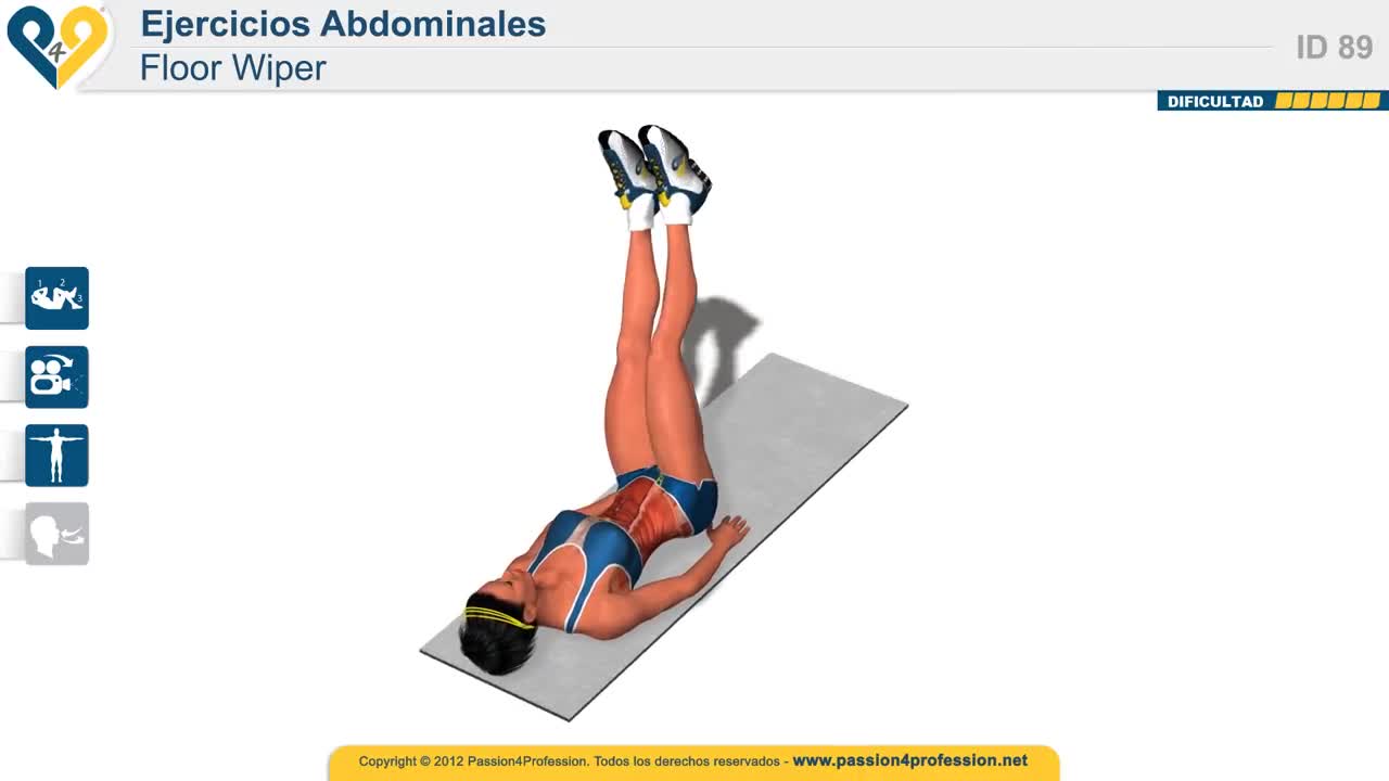 Best abdominal exercise - A FAST Flat Stomach - Floor Wiper Abs exercise