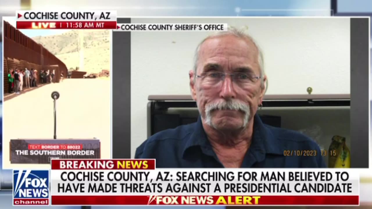 Cochise County AZ: searching for a man who made threats against President Trump.