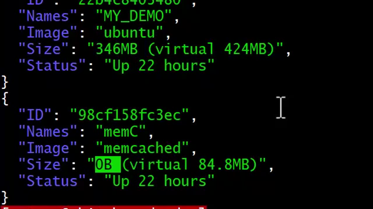 docker: ps -s (size)