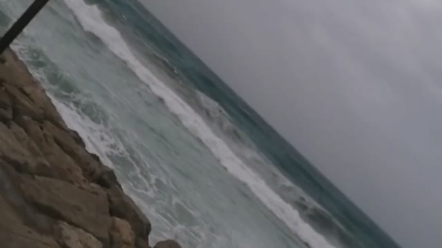 Sea in storm time