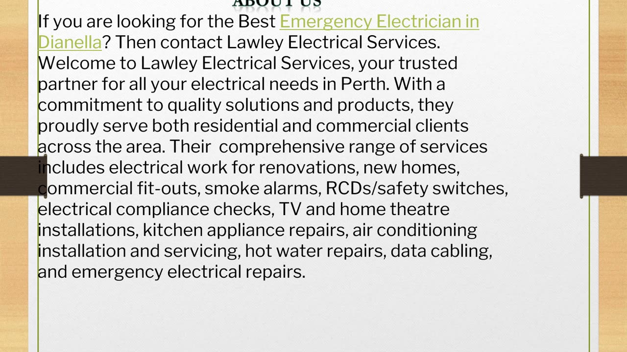 The Best Emergency Electrician in Dianella
