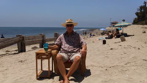 The Beach Captain in Time-Lapse. Topanga Beach, Malibu, California. TL 003