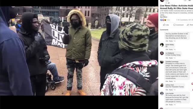 Armed Protest at Ohio Capital 1/17/21 - BLM joined with Boog Boys