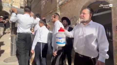 jews confiscating a Palestinian's home & belongings