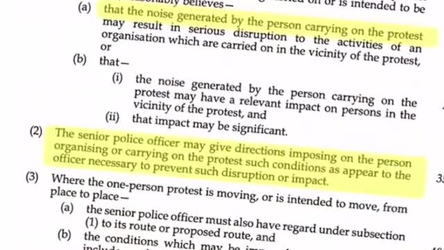 Police powers could be extended to static protests by one person. Here’s what’s been proposed