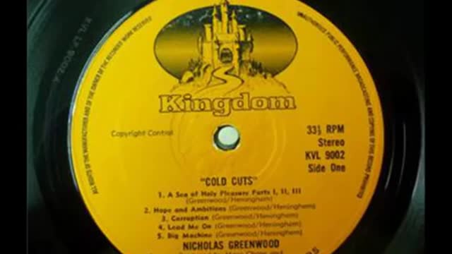 NICHOLAS GREENWOOD Cold Cuts `Kingdom` UK 1972 `MEGA RARE` Prog/Psych Rock