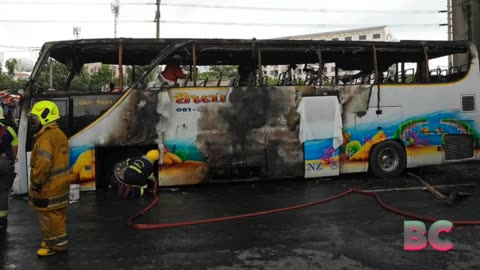 More than 20 students and teachers are feared dead in Thailand school trip bus fire