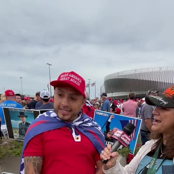 Trump rally interview with Patriot Mauricio from Elmont, New York