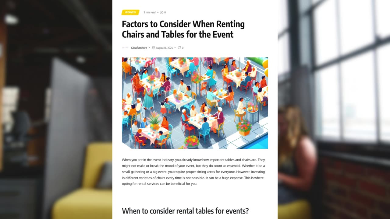 Factors to Consider When Renting Chairs and Tables for the Event