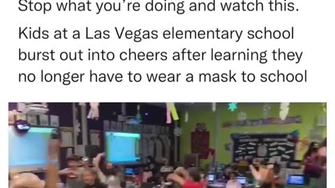 Kids chear, no mask