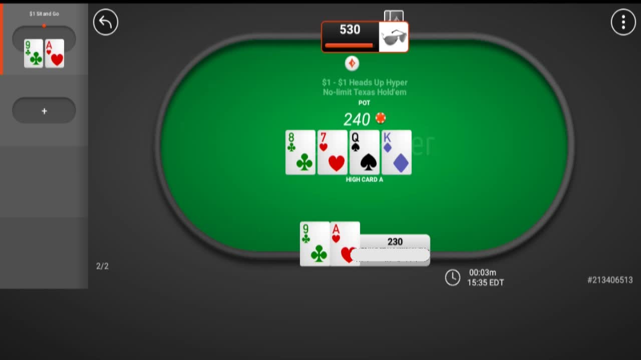 Mobile Gameplay at Party Poker