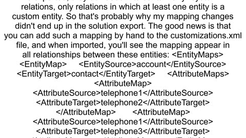 Attribute mappings on N1 relationships not included in export