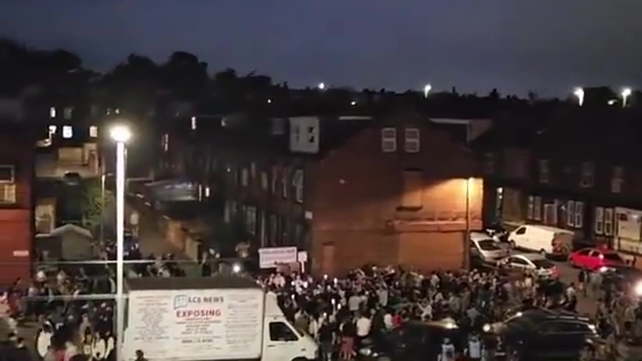 The scene tonight in Harehills, Leeds. Don’t you dare complain, you’ll be arrested