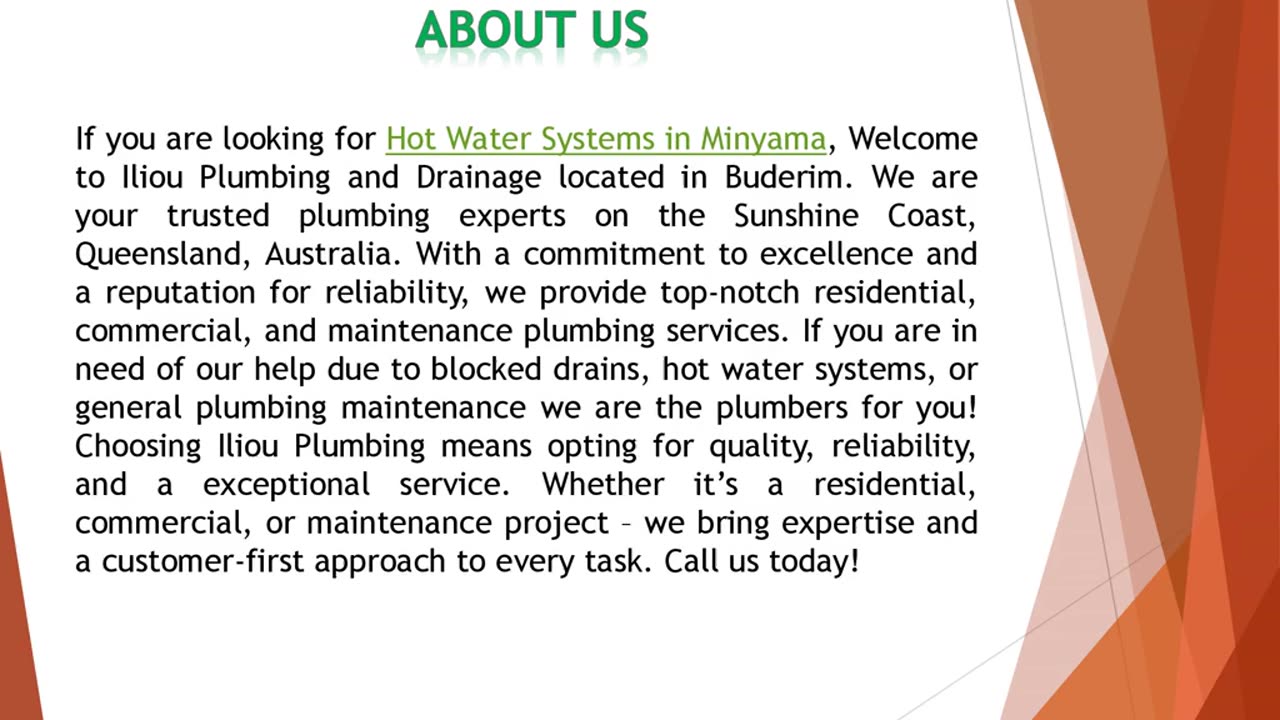 If you are looking for Hot Water Systems in Minyama