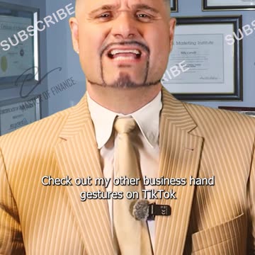 Business hand gestures! This one means "Thumbs up"