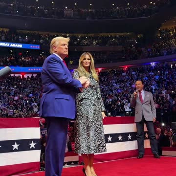President Donald J. Trump and First Lady Melania Trump at the Madison Square Garden arena…