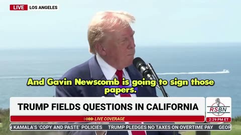 Tại Los Angeles, một phóng viên đã hỏi ông Trump rằng ông sẽ làm gì để đem nước đến California?