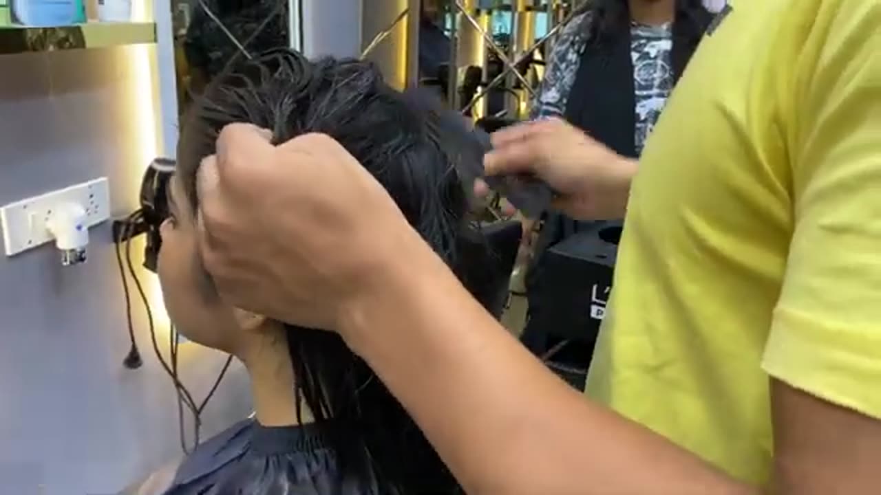 Woman smooth clean headshave by razor