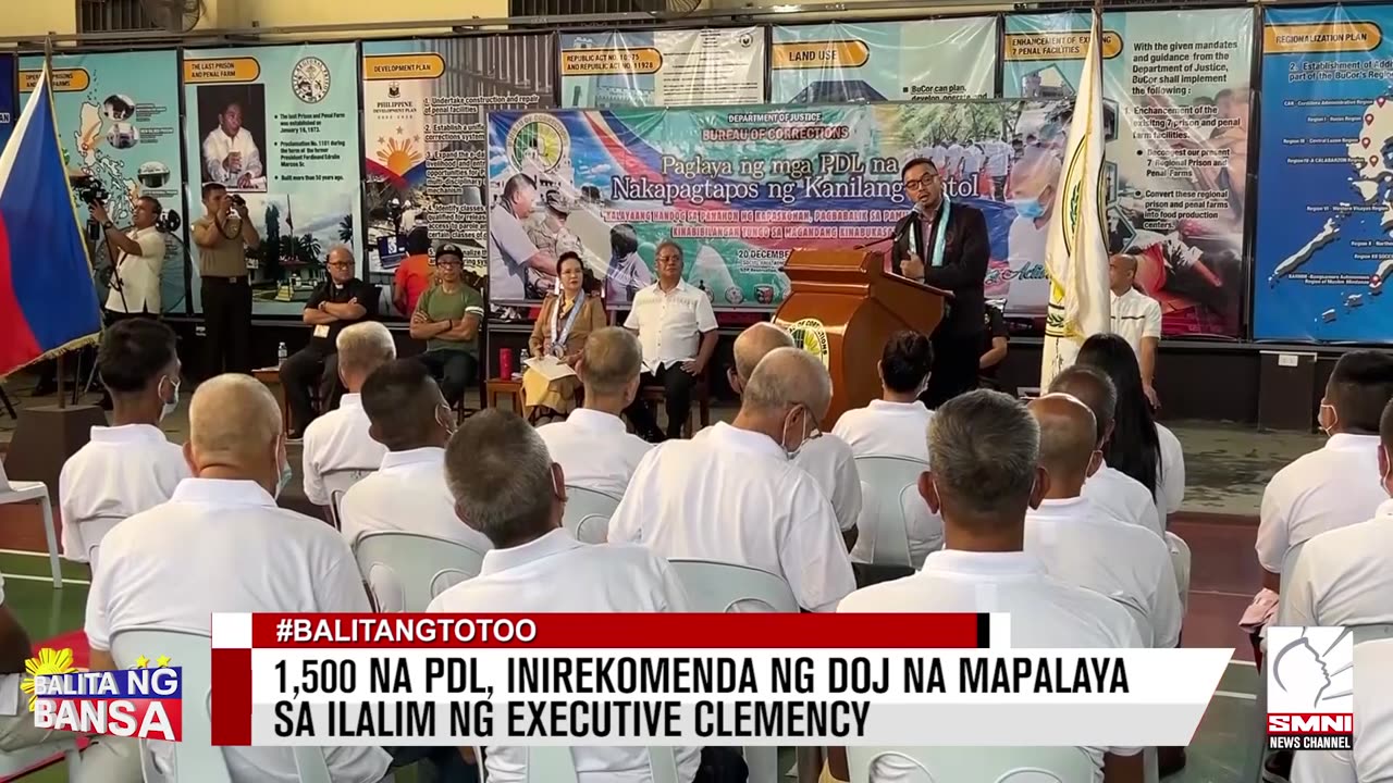 1,500 na PDL, inirekomenda ng DOJ na mapalaya sa ilalim ng executive clemency