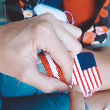 Crocheting a Miniature American Flag