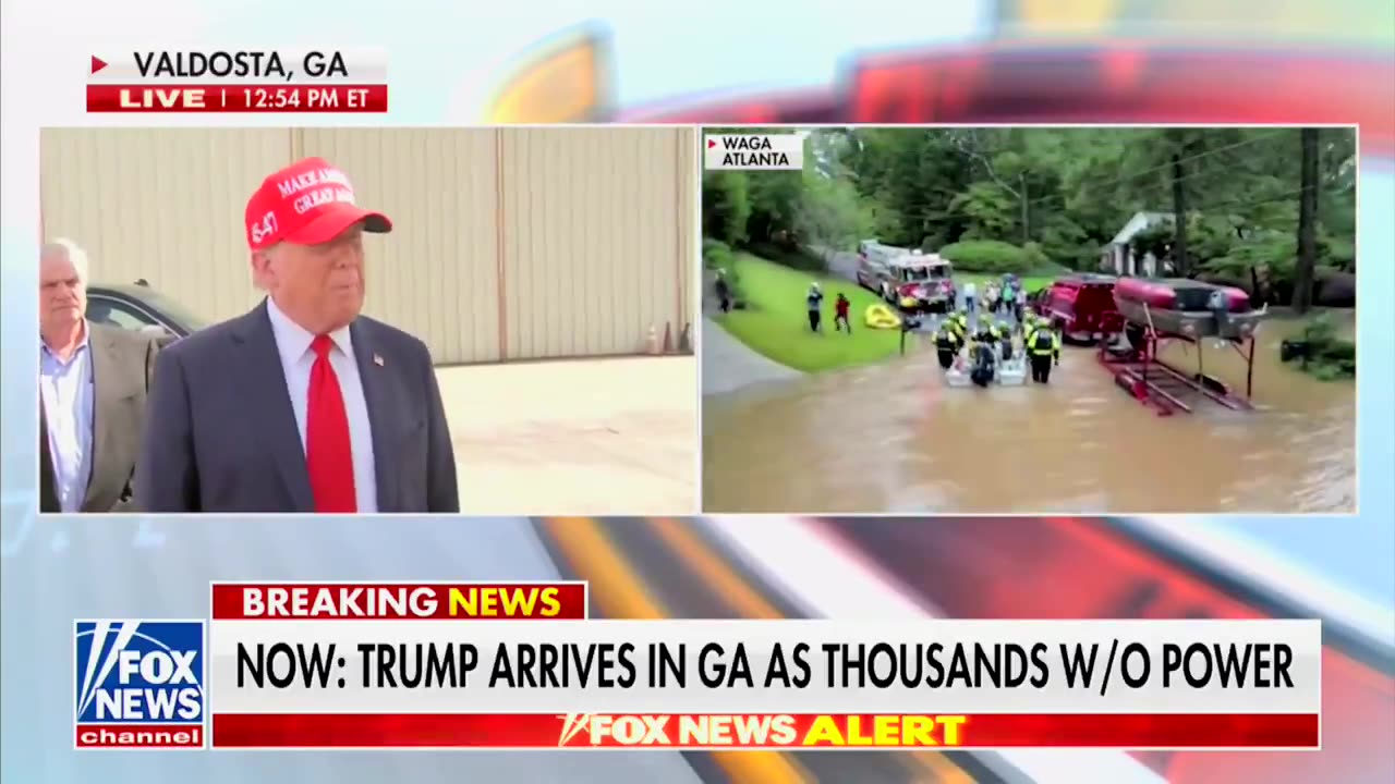 Trump is on site in Valdosta, GA doing all he can to help everyone affected.