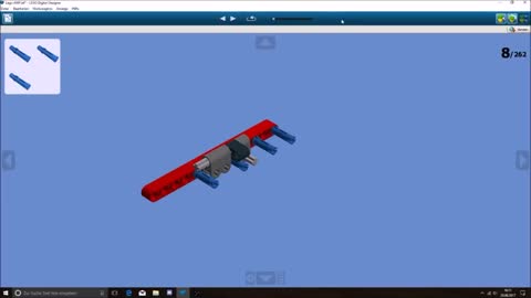 Use modeling tools to piece together Lego parts into a rectangle.