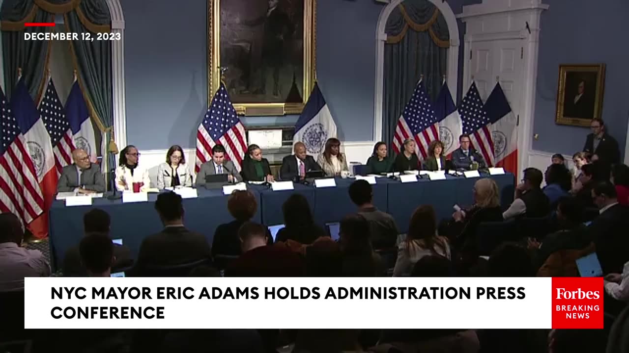 JUST IN- NYC Mayor Eric Adams Answers Question On Bronx Building Collapse During Press Briefing