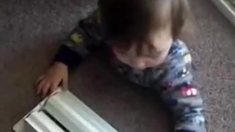 Baby Gets Himself Stuck In Floor Heating Vent