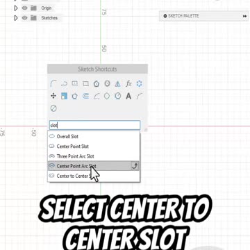 Fusion360: Center to Center Slot