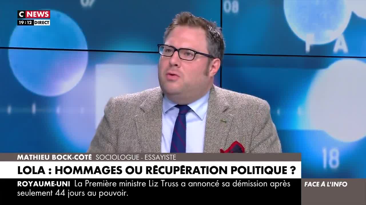 Mathieu Bock-Côté et la prétendue « récupération » dans l'Affaire Lola